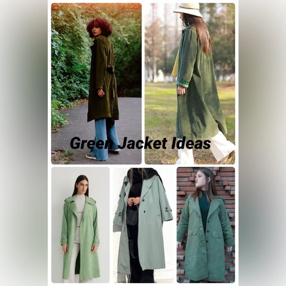 Women's Corduroy Lined Green Jacket - Picture 12 of 12